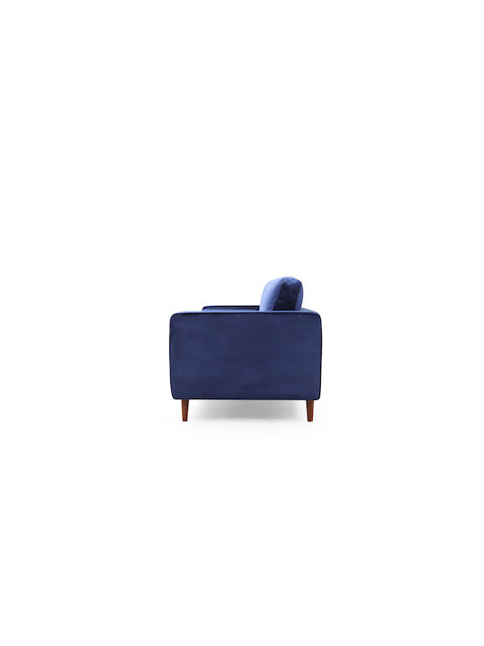 Rome Τριθέσιος Καναπές Navy Blue 215x70x90εκ.