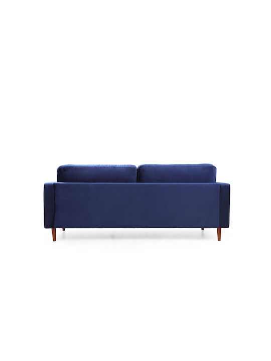 Rome Τριθέσιος Καναπές Navy Blue 215x70x90εκ.