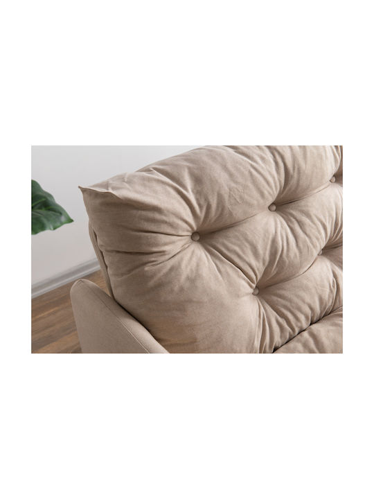 Renge Τριθέσιος Καναπές Κρεβάτι Cream 200x82x92εκ.