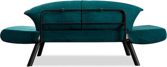 Genzo Two-Seater Couch Bed Petrol 177x75x87 cm