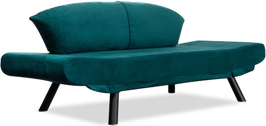 Genzo Two-Seater Couch Bed Petrol 177x75x87 cm