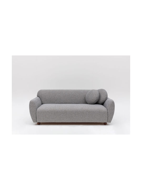 Eddy Τριθέσιος Καναπές Light Grey 223x83x86εκ.