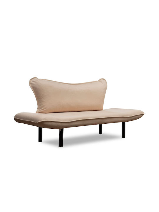 Two-Seater Couch Cream 140x65x70 cm