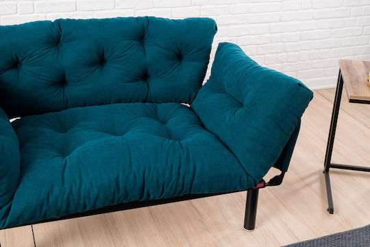 Doppelsitzer Sofa Petrol Blau 155x70x85cm