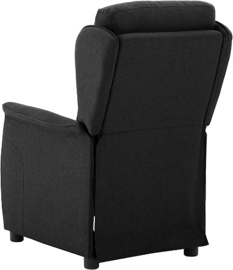 Relaxsessel Black Velvet-Black Metal 66.5x94x101.5cm