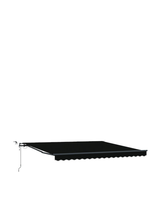 vidaXL Тента За Тераса С LED Черна 4x3m