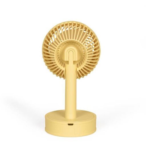 Livoo Tea310j Ventilator Mini Reîncărcabil de Birou 3 Viteze Diametru 7,5cm Baterie 500 mAh Autonomie 2h Galben