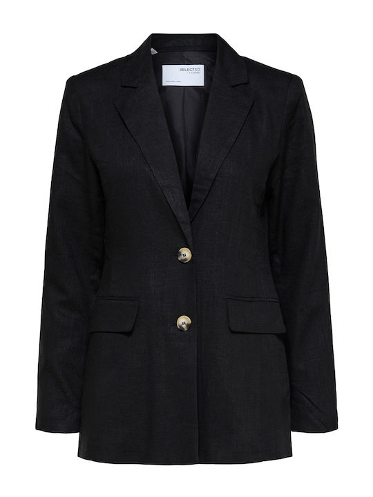 Selected Blazer pentru femei Sacou Black