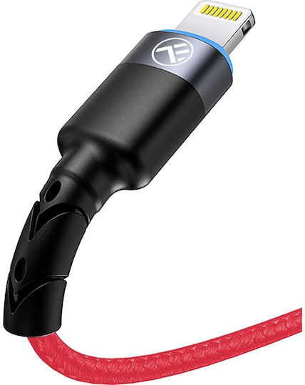 Tellur Lightning Cable Led 3a Nylon 1.2m Red