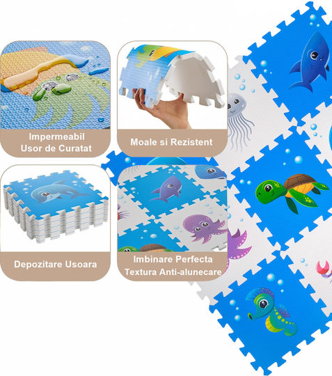 Puzzle De Podea Interactiv Cu Animăluțe 9 Piese