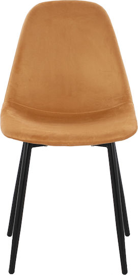 Leonardo Dining Room Velvet Chair Gold 45x47x87cm