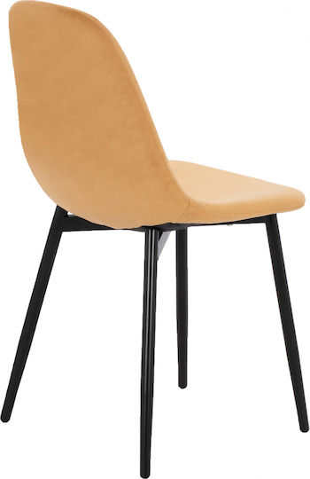 Leonardo Dining Room Velvet Chair Gold 45x47x87cm