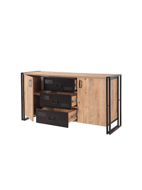 Μπουφές Pine-black 160x45x80cm