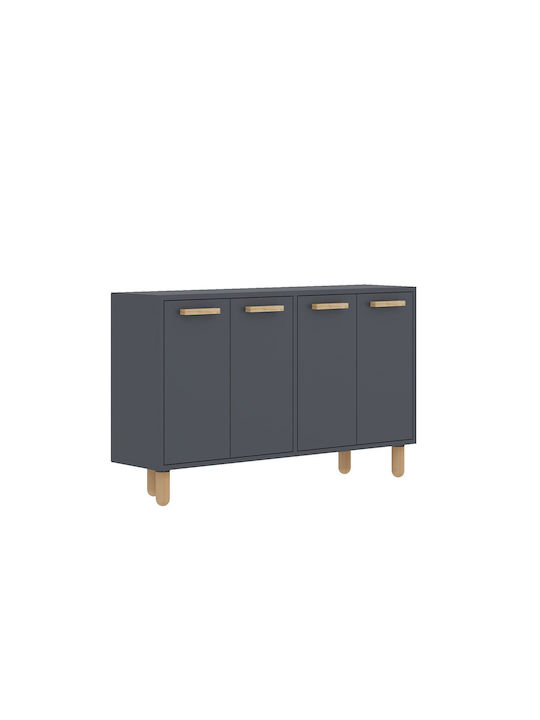 Sideboard Venedik Wooden Anthracite-oak 120x29.6x73.6cm