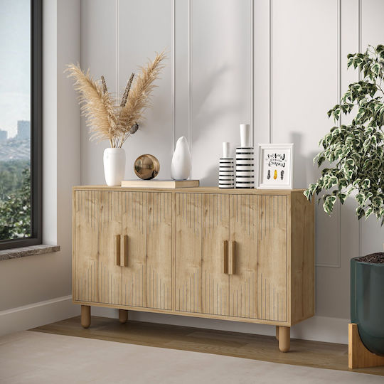Μπουφές Roger Ξύλινος Oak 120x29.6x73.6cm