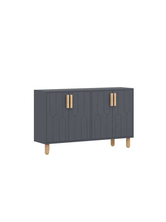 Sideboard Vincent Wooden Anthracite-oak 120x29.6x73.6cm
