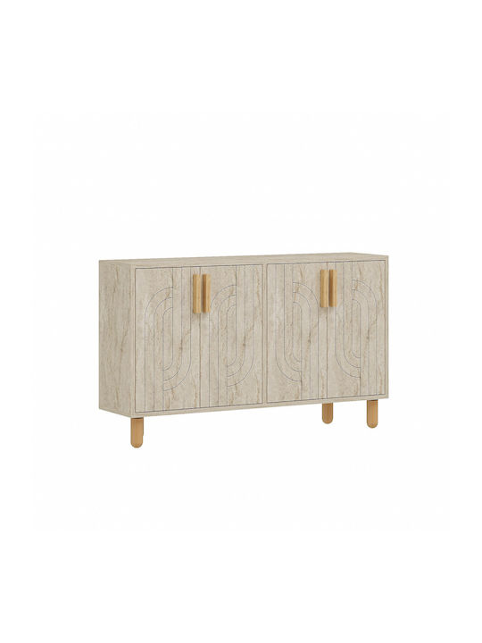 Bufet Rodney Travertine Beige-oak 120x29.6x73.6cm