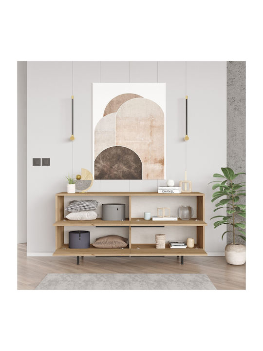 Μπουφές από Ξύλο & Μέταλλο Walnut 160x44.5x74.3cm