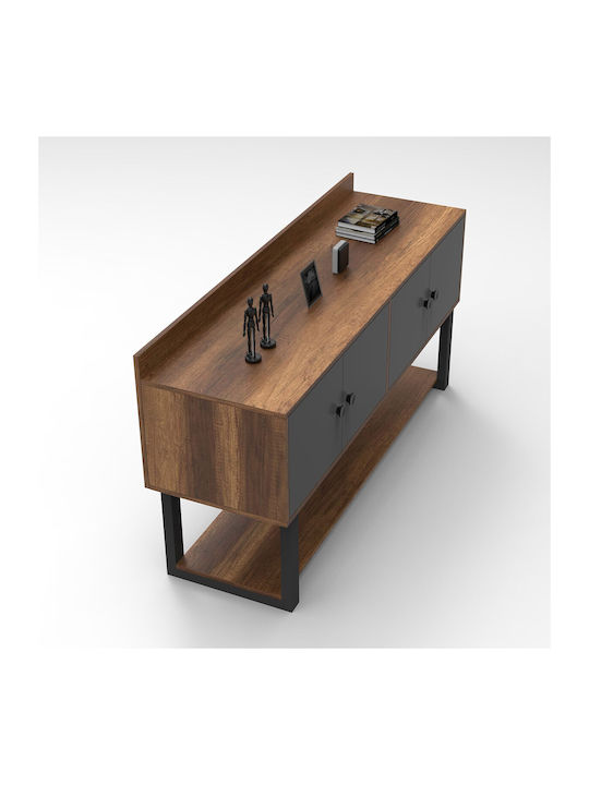 Μπουφές από Ξύλο & Μέταλλο Anthracite-walnut 180x85x93.2cm