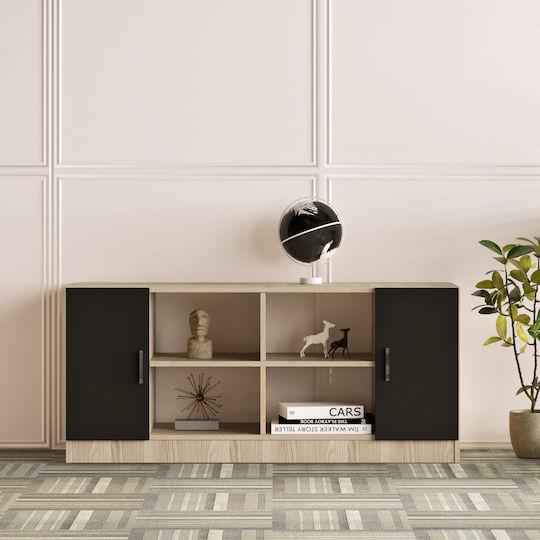Μπουφές Ξύλινος Oak-black 139.8x46.3x61.8cm