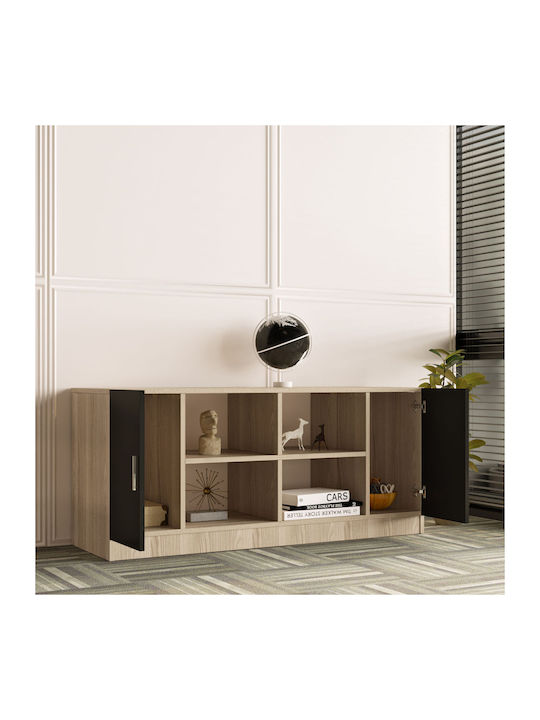 Sideboard Wooden Oak-black 139.8x46.3x61.8cm