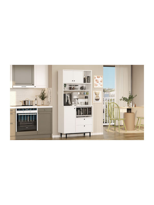 Bufet White Alb 88x35.5x180cm