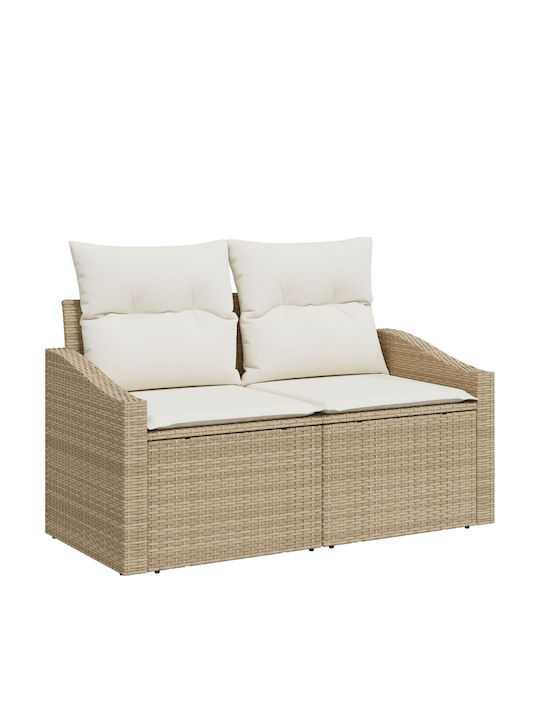 Four-Seater Sofa Outdoor Rattan with Pillows 55x55x37cm