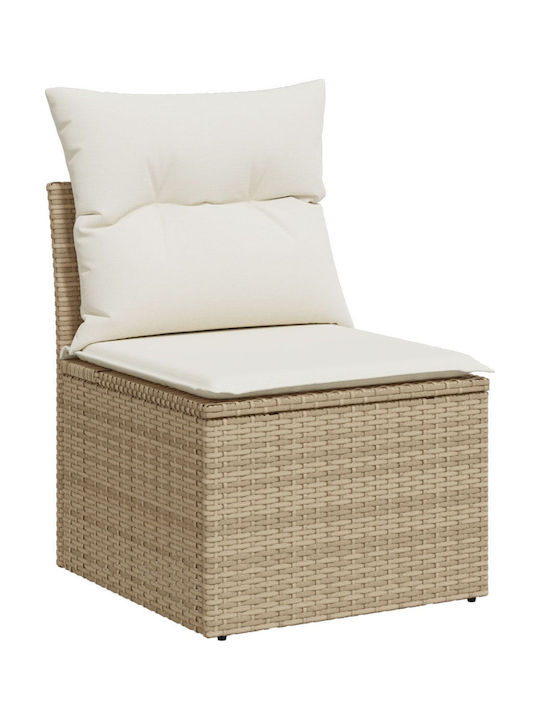 Four-Seater Sofa Outdoor Rattan with Pillows 55x55x37cm