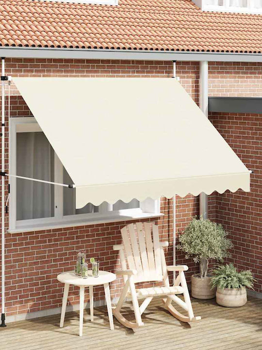 vidaXL Terrace Freestanding Tent Cream 1.2x2.5cm