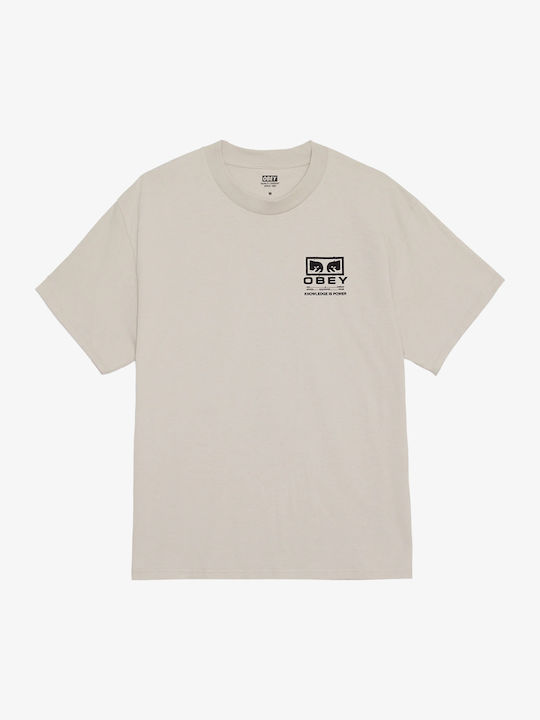 Obey Permission T-Shirt Silber Grau