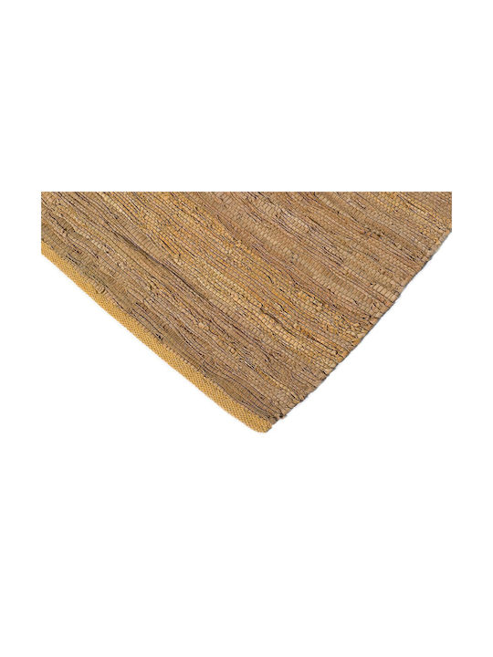 Tapicap Kelim Χαλί Ορθογώνιο Δερμάτινο Beige 160x230cm