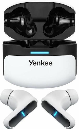 Yenkee Evepods Pro YHP 09BT In-Ear Bluetooth-Freisprecheinrichtung Kopfhörer mit Schweißresistenz und Ladeetui Weiß