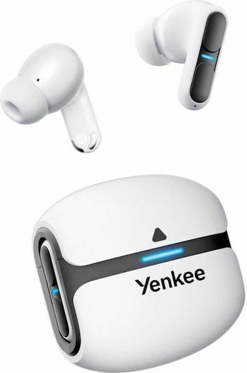 Yenkee Evepods Pro YHP 09BT In-Ear Bluetooth-Freisprecheinrichtung Kopfhörer mit Schweißresistenz und Ladeetui Weiß