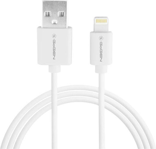 GoGEN USB-A to Lightning Cable Λευκό 2m (GOGLIGHTN200MM01)
