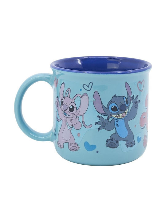 Disney Stitch & Angel Collection Κούπα Κεραμική Μπλε 355ml