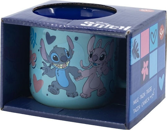 Disney Stitch & Angel Collection Κούπα Κεραμική Μπλε 355ml