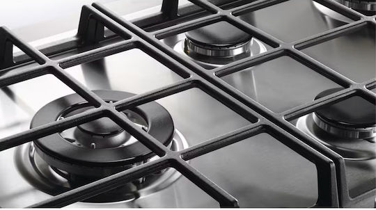 Electrolux Domino Εστία Υγραερίου Αυτόνομη Inox 29x51εκ. Ασημί