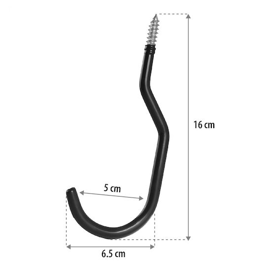 2 Pieces Ceiling Hooks Maclean Mc-485 Ladder Bicycle Pipe Garden Steel Maximum Load 10 Kg Hook