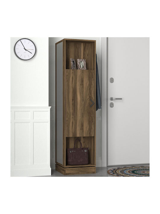 Roll Entry Furniture with Shoe Rack Walnut 44.8x44.8x180cm
