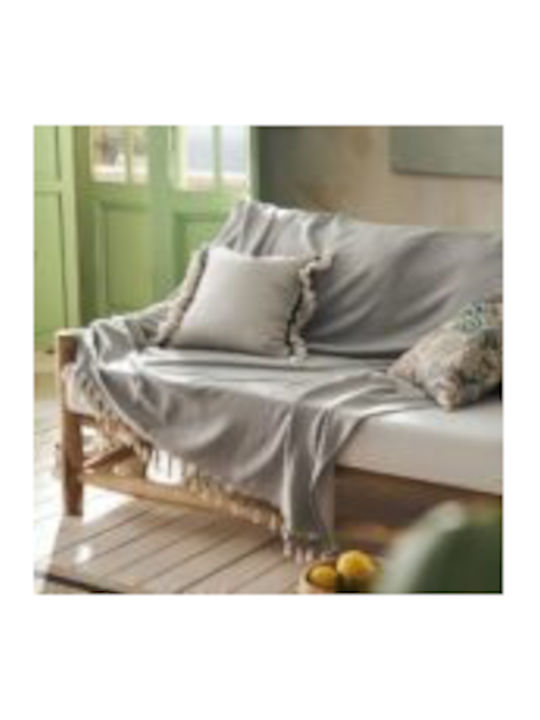 Gofis Home Armchair Throw 180x180cm Opal Grey