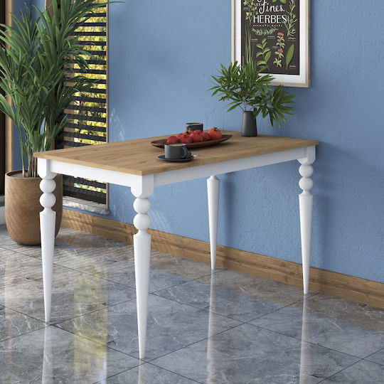 Masă 893ran5432 120x70x73.8cm Stejar-alb PAL Melaminat