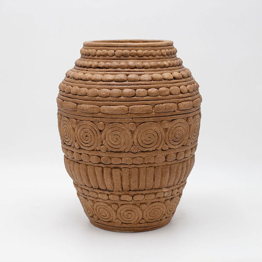 Βάζο Τσιμεντένιο Καφέ Φ22xΥ28cm