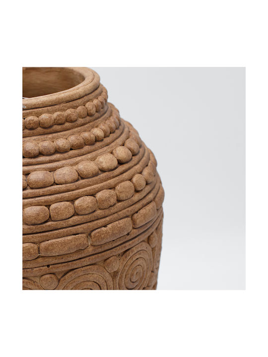 Decorative Vase Brown 22x22x28cm