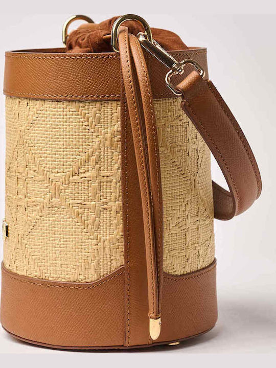 Leder Damentasche Schultertasche Tabac Braun