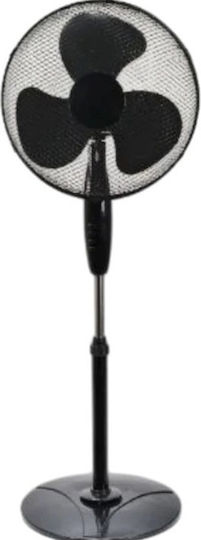 Hoomei Ανεμιστήρας Ορθοστάτης 50W Διαμέτρου 40cm Μαύρος
