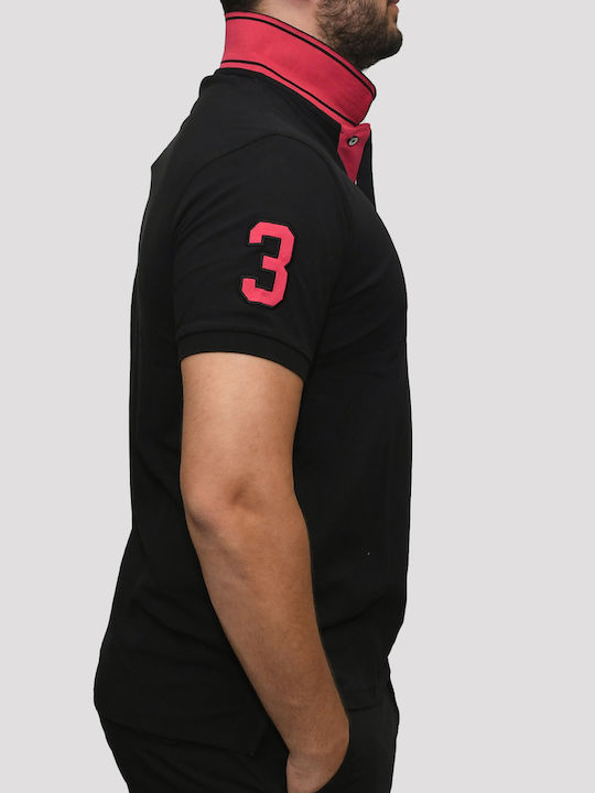 Koru Polo Short Sleeve Blouse Black