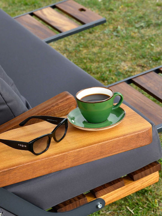 Luna Deluxe Wooden Swing Black L270xW139xH195cm