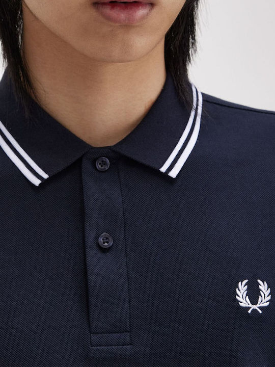 Polo Μπλούζα Μακρυμάνικη Navy/white