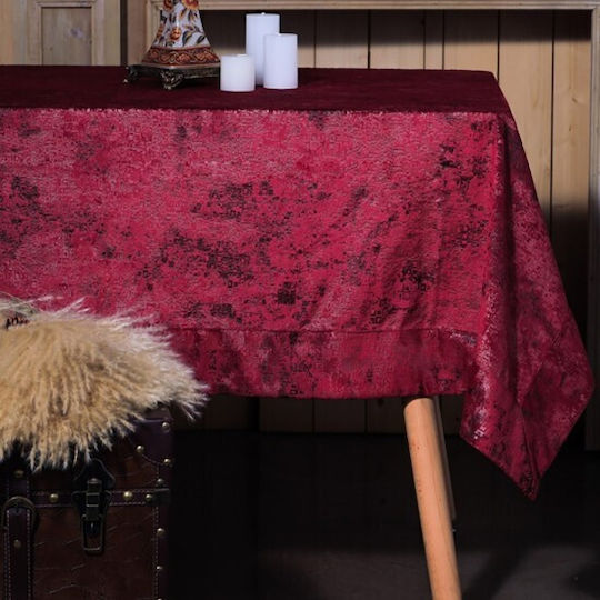 Tischsets Pls-tb1084 Samt Leder Rotwein Samt Leder 100%pol 100×100 Liolios Home