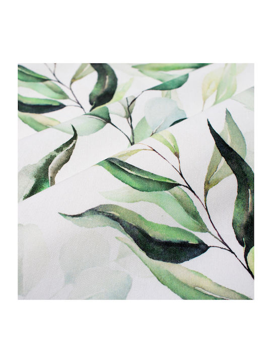 Dimcol Τραπεζομάντηλο Αλέκιαστο Σετ 2τμχ White-green 140x300εκ.
